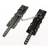 Узорчатые кожаные оковы с регулируемыми ремешками - Crazy Handmade - купить с доставкой в Бийске