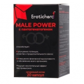 Капсулы для мужчин Erotichard male power с пантогематогеном - 20 капсул (0,370 гр.) - Erotic Hard - купить с доставкой в Бийске