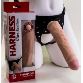 Насадка-фаллос в комплекте с трусиками Harness - 21,6 см. - LOVETOY (А-Полимер) - купить с доставкой в Бийске
