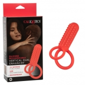 Красное эрекционное кольцо Silicone Rechargeable Vertical Dual Enhancer - California Exotic Novelties - в Бийске купить с доставкой