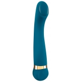 Бирюзовый вибромассажер с температурными режимами Hot n Cold Vibrator - 21,6 см. - Orion