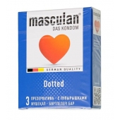 Презервативы с пупырышками Masculan Dotted - 3 шт. - Masculan - купить с доставкой в Бийске