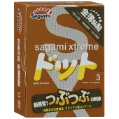 Презервативы Sagami Xtreme FEEL UP с точечной текстурой и линиями прилегания - 3 шт. - Sagami - купить с доставкой в Бийске