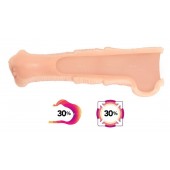 Телесная фантазийная насадка на член Cock Sleeve Size L - KOKOS - в Бийске купить с доставкой