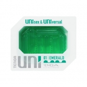 Зеленый мастурбатор-стимулятор Tenga Uni Emerald - Tenga - в Бийске купить с доставкой