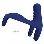 Синяя вибронасадка на пенис Vibrating Penis Sling - Baile - в Бийске купить с доставкой