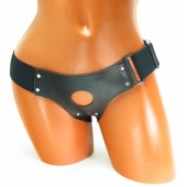 Трусики для страпона коричневого цвета - БДСМ Арсенал - купить с доставкой в Бийске