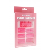 Набор из 7 розовых насадок на пенис ONE-A-DAY PENIS SLEEVES PINK - Seven Creations - в Бийске купить с доставкой