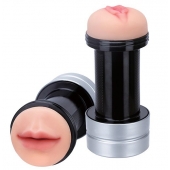 Двусторонний мастурбатор REALSTUFF 2 IN 1 HUMMER MOUTH   VAGINA - ротик и вагина - Dream Toys - в Бийске купить с доставкой