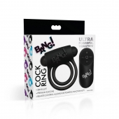 Черное эрекционное виброкольцо 28X Remote Control Vibrating Cock Ring   Bullet - XR Brands - в Бийске купить с доставкой