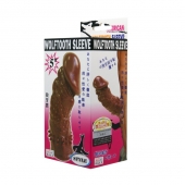 Коричневая насадка на пенис Wolftooth Sleeve - 13 см. - Baile - в Бийске купить с доставкой