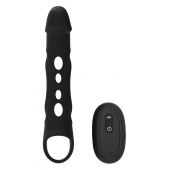 Черная насадка-удлинитель Vibrating Extender With Remote с вибрацией - Dream Toys - в Бийске купить с доставкой