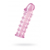 Розовая насадка на пенис с шипами - 12,5 см. - A-toys - в Бийске купить с доставкой