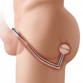 Кольцо на пенис с анальным стимулятором Stainless Steel Anal Hook   Cock Ring - BlueLine - в Бийске купить с доставкой