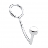 Кольцо на пенис с анальным стимулятором Stainless Steel Anal Hook   Cock Ring - BlueLine - в Бийске купить с доставкой