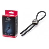Тёмно-серое эрекционное кольцо с зажимом Again and Again Adjustable Cock Ring - Fifty Shades of Grey - в Бийске купить с доставкой
