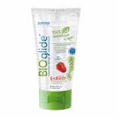 Гель-смазка на водной основе с ароматом клубники BioGlide - 80 мл. - Joy Division - купить с доставкой в Бийске