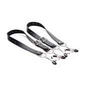 Ремни с зажимами для половых губ Spread Labia Spreader Straps with Clamps - XR Brands - купить с доставкой в Бийске