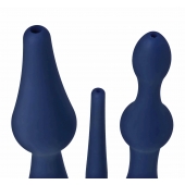 Набор из 3 универсальных насадок для анального душа Universal 3 Piece Silicone Enema Attachment Set - XR Brands - купить с доставкой в Бийске