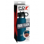 Смуглый мастурбатор-вагина в синей колбе F*ck Flask - Pipedream - в Бийске купить с доставкой
