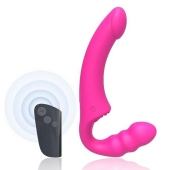 Розовый безремневой страпон Straples Strap-On Dildo - Erokay - купить с доставкой в Бийске