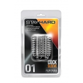 Прозрачная насадка с шипами STAY HARD COCK SLEEVE 01 CLEAR - Blush Novelties - в Бийске купить с доставкой
