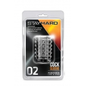 Прозрачная насадка на пенис с шишечками STAY HARD COCK SLEEVE 02 CLEAR - Blush Novelties - в Бийске купить с доставкой