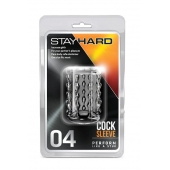 Прозрачная насадка с бороздками STAY HARD COCK SLEEVE 04 CLEAR - Blush Novelties - в Бийске купить с доставкой