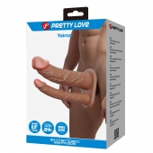 Реалистичная полая насадка на член для двойного проникновения Yairon - 17,5 см. - Baile - купить с доставкой в Бийске