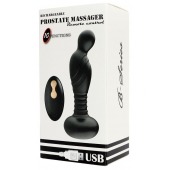 Черный массажер простаты с вибрацей и возвратно-поступательными движениями - Boys of Toys - в Бийске купить с доставкой