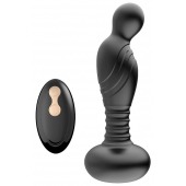 Черный массажер простаты с вибрацей и возвратно-поступательными движениями - Boys of Toys - в Бийске купить с доставкой