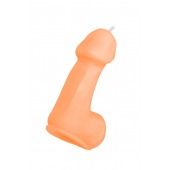 Оранжевая свеча в форме пениса - 47 гр. - Pecado - купить с доставкой в Бийске