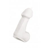 Белая свеча в форме пениса - 47 гр. - Pecado - купить с доставкой в Бийске