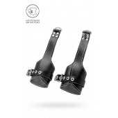 Черные подвесы с белой строчкой - Pecado - купить с доставкой в Бийске