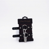 Черно-красные кожаные оковы - Crazy Handmade - купить с доставкой в Бийске