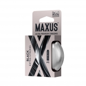 Черные утолщенные презервативы MAXUS Extra Strong с железным кейсом - 3 шт. - Maxus - купить с доставкой в Бийске
