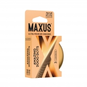 Точечные презервативы MAXUS 2000 Amazing Dots с железным кейсом - 3 шт. - Maxus - купить с доставкой в Бийске