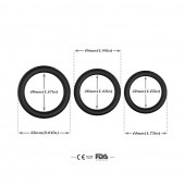 Набор из 3 черных эрекционных колец Stay Hard - Boys of Toys - в Бийске купить с доставкой