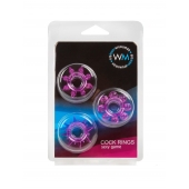 Набор из 3 лиловых эрекционных колец различной формы - Erowoman-Eroman - в Бийске купить с доставкой