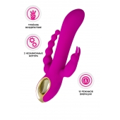 Лиловый тройной вибратор Trinny - 21,5 см. - A-toys