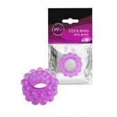Лиловое эрекционное кольцо с 2 рядами стимулирующих шариков - Erowoman-Eroman - в Бийске купить с доставкой