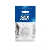 Эрекционное кольцо со стимулирующими шариками сверху и снизу - Sex Expert - в Бийске купить с доставкой