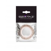 Эрекционное кольцо с бежевыми «ресничками» - Sextaz - в Бийске купить с доставкой