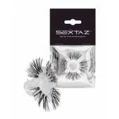 Эластичное эрекционное кольцо с черными «ресничками» - Sextaz - в Бийске купить с доставкой