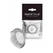 Эластичное эрекционное кольцо с длинными черными «ресничками» - Sextaz - в Бийске купить с доставкой