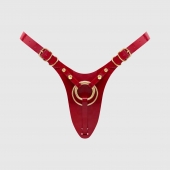 Красный пояс для фиксации насадок Strap-On-Me Leatherette Harness Fabulous - Strap-on-me - купить с доставкой в Бийске