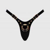 Черный пояс для фиксации насадок Strap-On-Me Leatherette Harness Fabulous - Strap-on-me - купить с доставкой в Бийске