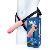 Мужской полый страпон на регулируемых ремешках - 22 см. - Sex Expert - купить с доставкой в Бийске