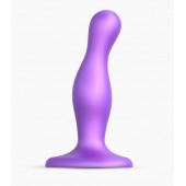 Фиолетовая насадка Strap-On-Me Dildo Plug Curvy size S - Strap-on-me - купить с доставкой в Бийске