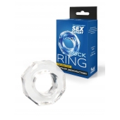 Прозрачное эрекционное кольцо в форме гайки - Sex Expert - в Бийске купить с доставкой